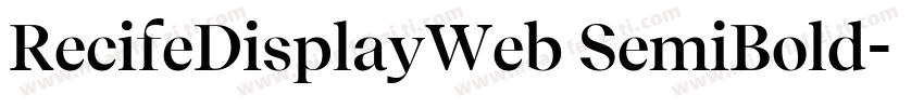 RecifeDisplayWeb SemiBold字体转换